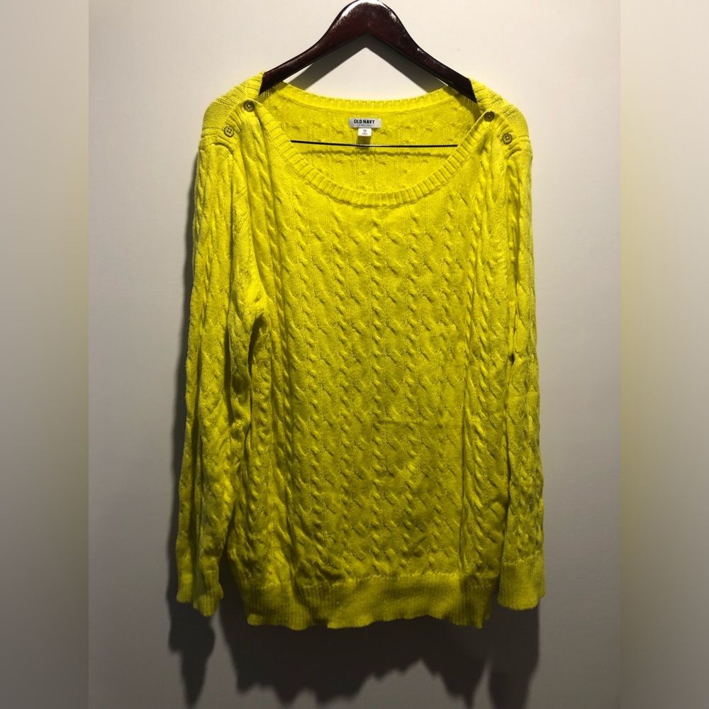 Old Navy Bright Yellow Crew Neck Sweater